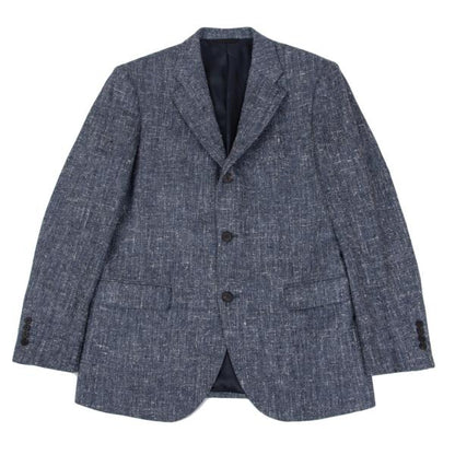 Papas ETHOMAS Silk Wool Tweed Tailored Blazer Blue Size 48M