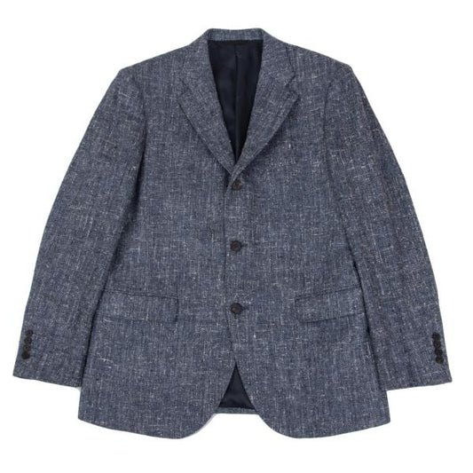Papas ETHOMAS Silk Wool Tweed Tailored Blazer Blue Size 48M
