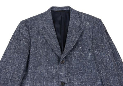 Papas ETHOMAS Silk Wool Tweed Tailored Blazer Blue Size 48M