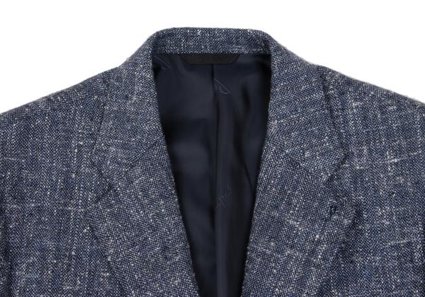 Papas ETHOMAS Silk Wool Tweed Tailored Blazer Blue Size 48M