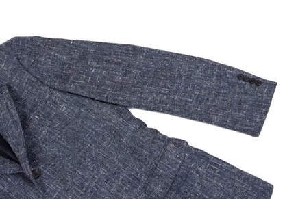 Papas ETHOMAS Silk Wool Tweed Tailored Blazer Blue Size 48M