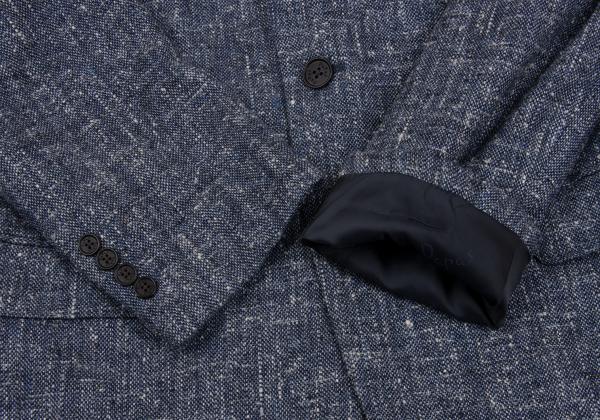 Papas ETHOMAS Silk Wool Tweed Tailored Blazer Blue Size 48M