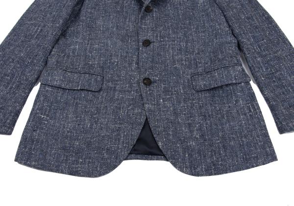 Papas ETHOMAS Silk Wool Tweed Tailored Blazer Blue Size 48M