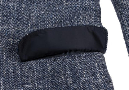 Papas ETHOMAS Silk Wool Tweed Tailored Blazer Blue Size 48M