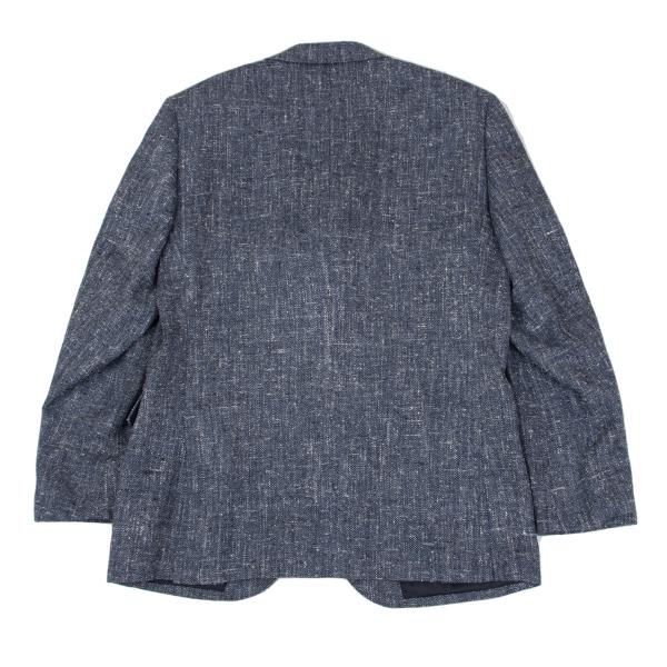Papas ETHOMAS Silk Wool Tweed Tailored Blazer Blue Size 48M