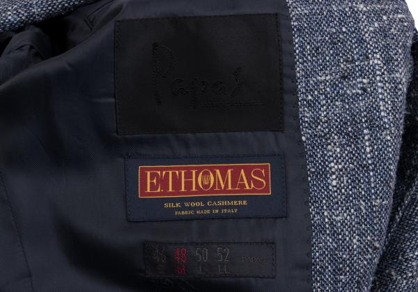 Papas ETHOMAS Silk Wool Tweed Tailored Blazer Blue Size 48M