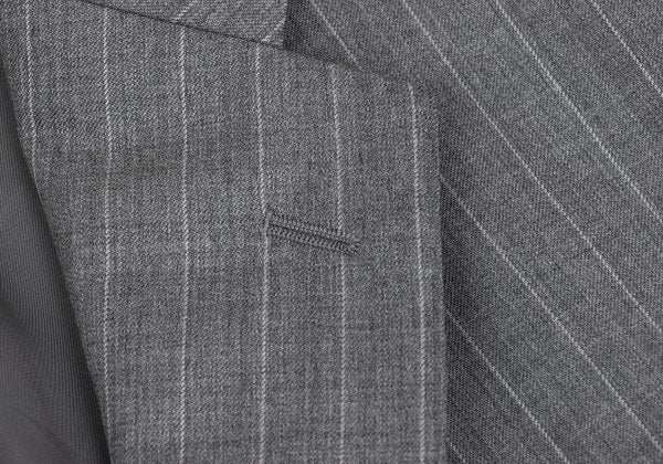Papas Wool Chalk Stripe Tailored Blazer Gray Size 50L