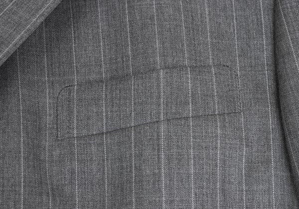 Papas Wool Chalk Stripe Tailored Blazer Gray Size 50L