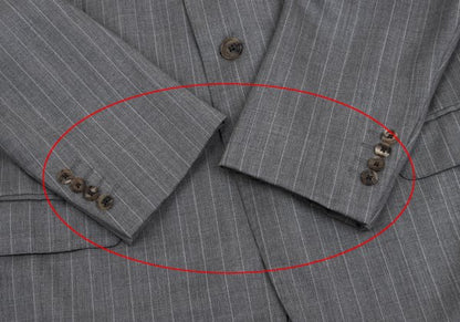 Papas Wool Chalk Stripe Tailored Blazer Gray Size 50L