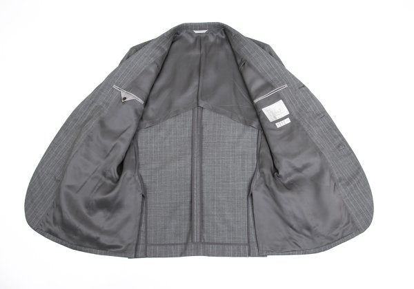 Papas Wool Chalk Stripe Tailored Blazer Gray Size 50L