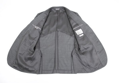 Papas Wool Chalk Stripe Tailored Blazer Gray Size 50L
