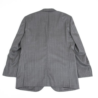 Papas Wool Chalk Stripe Tailored Blazer Gray Size 50L