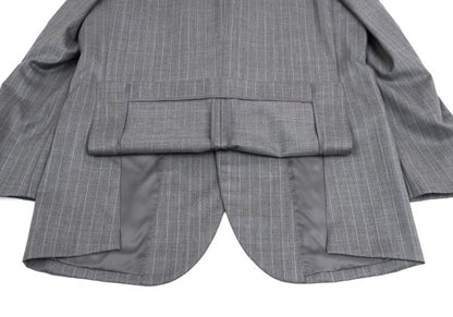 Papas Wool Chalk Stripe Tailored Blazer Gray Size 50L