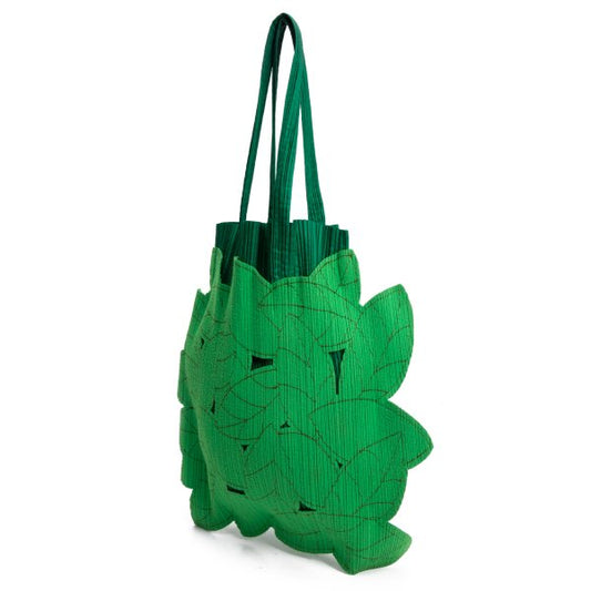 PLEATS PLEASE Leaf Patch Pleated Bag Green