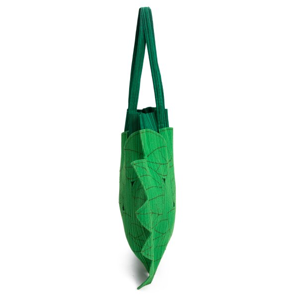 PLEATS PLEASE Leaf Patch Pleated Bag Green