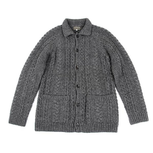 Y's for men Wool Cable Knit Jacket Gray Size 3