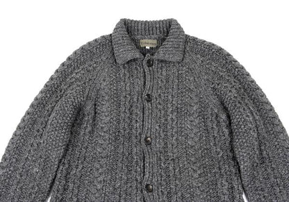 Y's for men Wool Cable Knit Jacket Gray Size 3