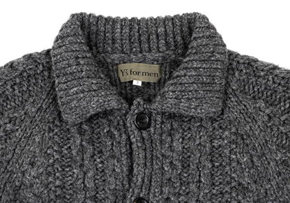 Y's for men Wool Cable Knit Jacket Gray Size 3