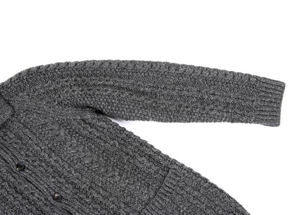Y's for men Wool Cable Knit Jacket Gray Size 3
