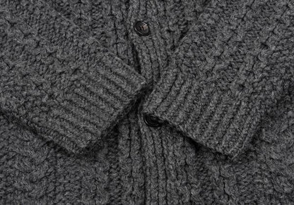 Y's for men Wool Cable Knit Jacket Gray Size 3