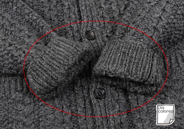 Y's for men Wool Cable Knit Jacket Gray Size 3
