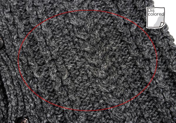 Y's for men Wool Cable Knit Jacket Gray Size 3