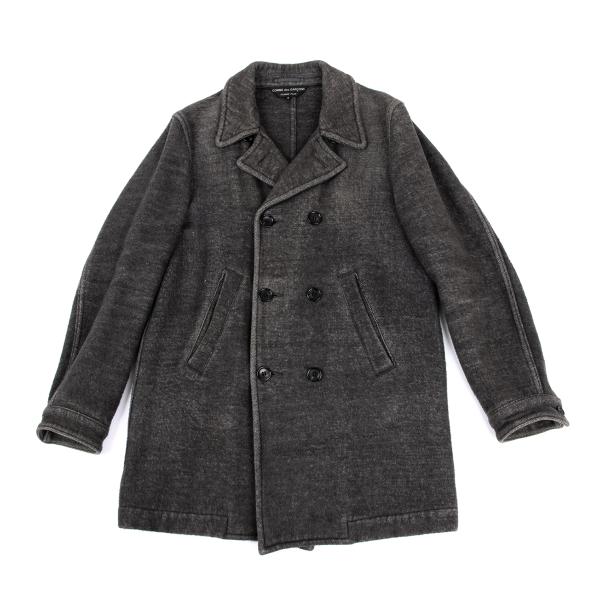 COMME des GARCONS HOMME PLUS Cotton Peacoat Gray Coat Size M
