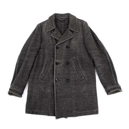 COMME des GARCONS HOMME PLUS Cotton Peacoat Gray Coat Size M