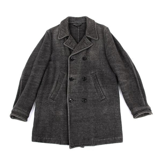 COMME des GARCONS HOMME PLUS Cotton Peacoat Gray Coat Size M