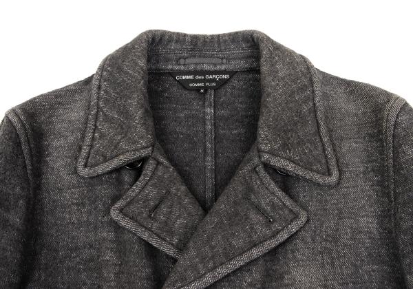 COMME des GARCONS HOMME PLUS Cotton Peacoat Gray Coat Size M