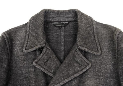 COMME des GARCONS HOMME PLUS Cotton Peacoat Gray Coat Size M