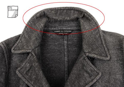 COMME des GARCONS HOMME PLUS Cotton Peacoat Gray Coat Size M