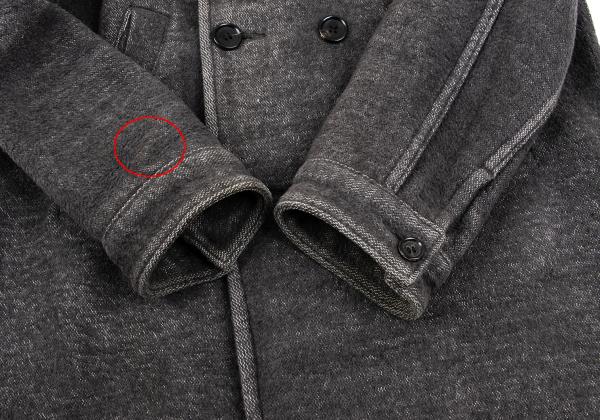 COMME des GARCONS HOMME PLUS Cotton Peacoat Gray Coat Size M