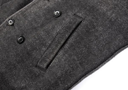 COMME des GARCONS HOMME PLUS Cotton Peacoat Gray Coat Size M