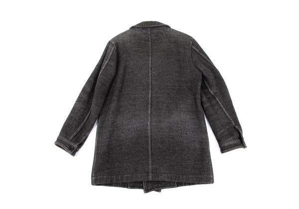 COMME des GARCONS HOMME PLUS Cotton Peacoat Gray Coat Size M