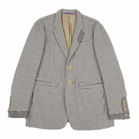 Paul Smith COLLECTION Houndstooth Light Gray Jacket Size L