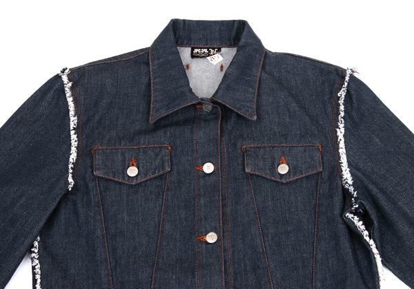 JPG by GAULTIER Raw Edge Indigo Denim Trucker Jacket Size 50