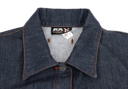 JPG by GAULTIER Raw Edge Indigo Denim Trucker Jacket Size 50