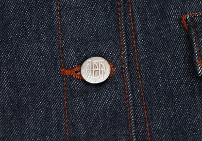 JPG by GAULTIER Raw Edge Indigo Denim Trucker Jacket Size 50