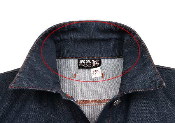 JPG by GAULTIER Raw Edge Indigo Denim Trucker Jacket Size 50