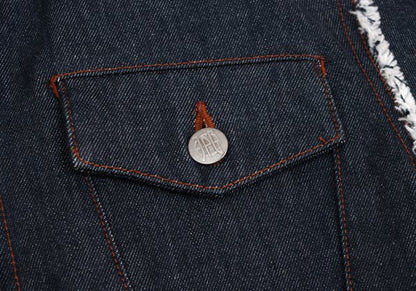JPG by GAULTIER Raw Edge Indigo Denim Trucker Jacket Size 50