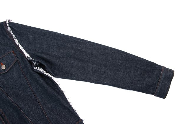JPG by GAULTIER Raw Edge Indigo Denim Trucker Jacket Size 50