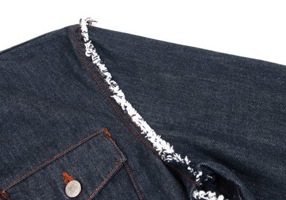 JPG by GAULTIER Raw Edge Indigo Denim Trucker Jacket Size 50