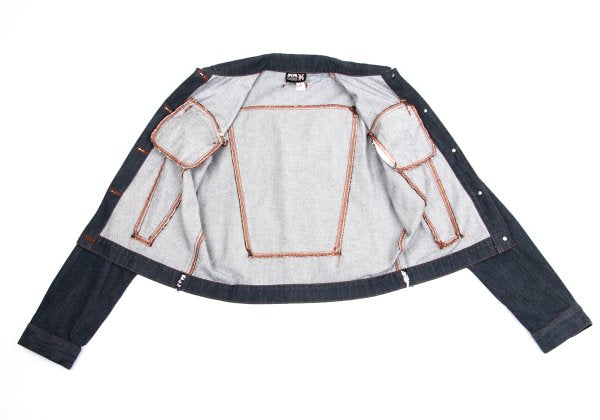 JPG by GAULTIER Raw Edge Indigo Denim Trucker Jacket Size 50