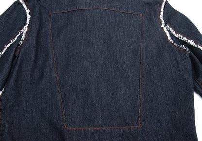 JPG by GAULTIER Raw Edge Indigo Denim Trucker Jacket Size 50