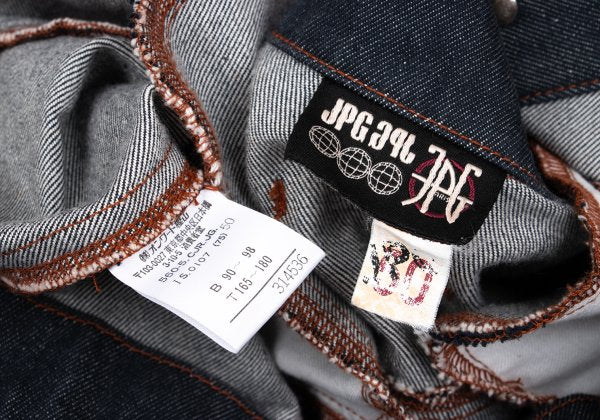 JPG by GAULTIER Raw Edge Indigo Denim Trucker Jacket Size 50