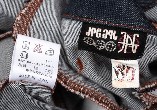 JPG by GAULTIER Raw Edge Indigo Denim Trucker Jacket Size 50