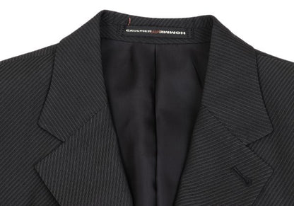 Jean Paul GAULTIER HOMME Skewed Stripe Jacket Gray Size 44