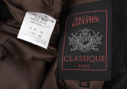 Jean Paul GAULTIER CLASSIQUE Wool Jacket Black Size 48