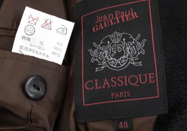 Jean Paul GAULTIER CLASSIQUE Wool Jacket Black Size 48